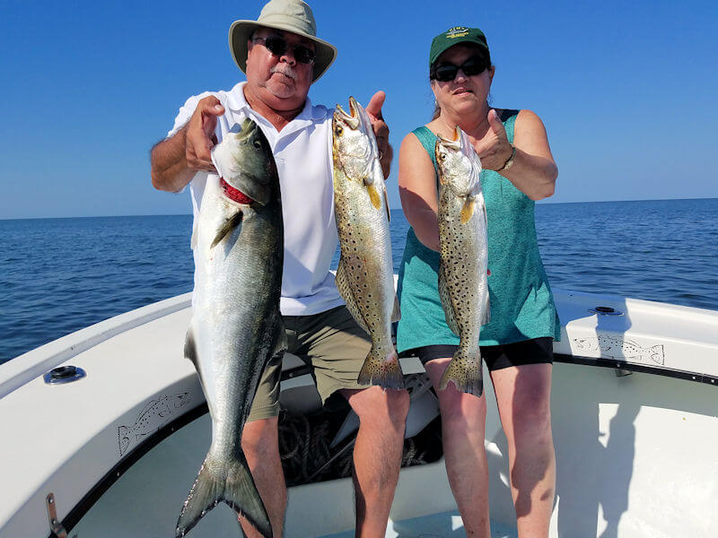 Cindy and Darrel Davidson took a break from RVing to fish with Speck-Tackler.